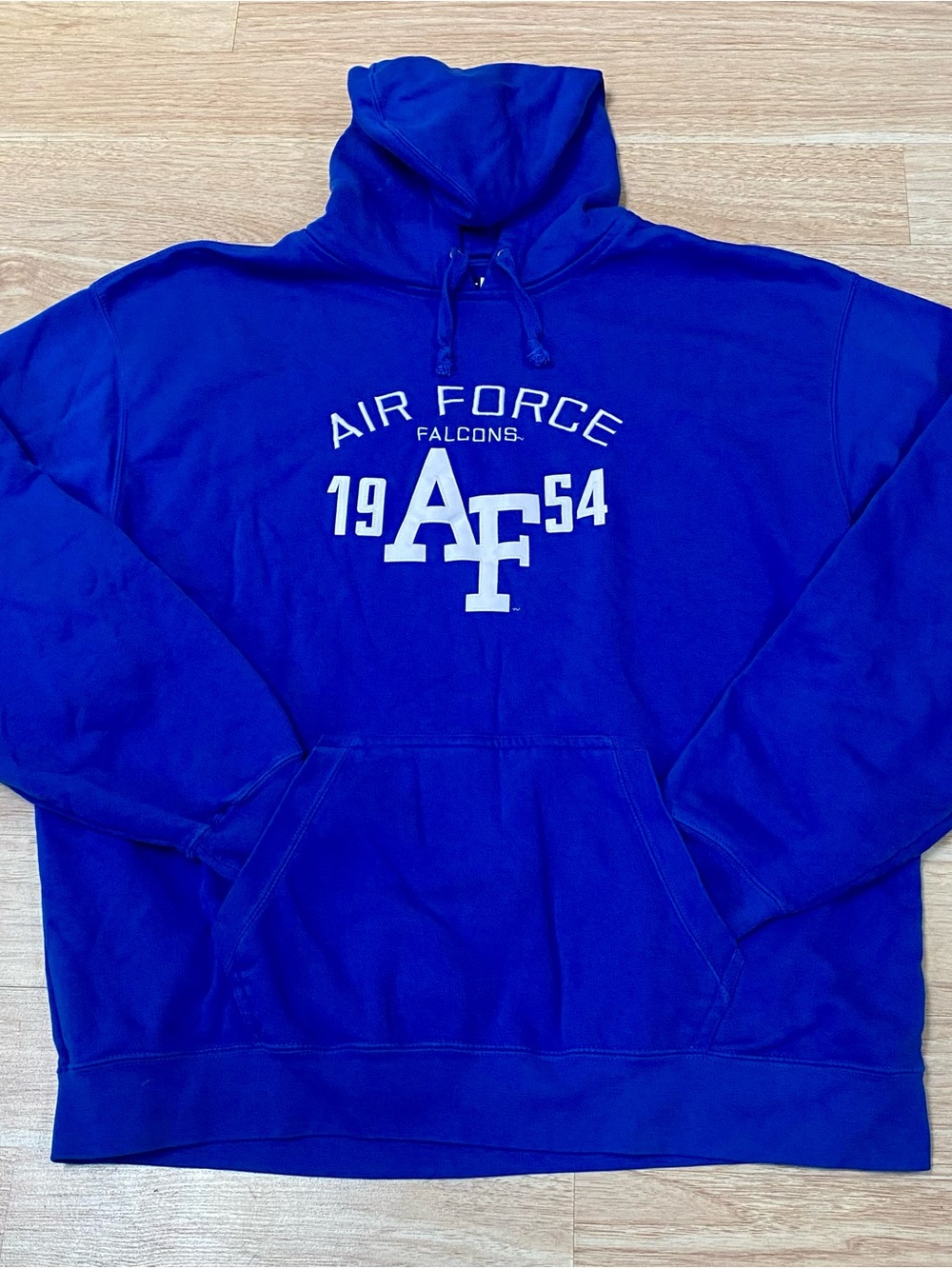 Air Force Falcons Hoodie Men’s 2XL Blue AF 1954 Big Cotton Pullover Sweatshirt